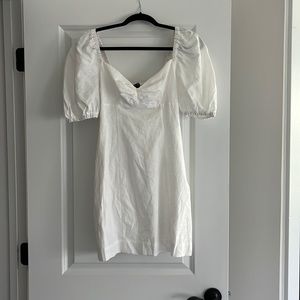 White mink pink dress